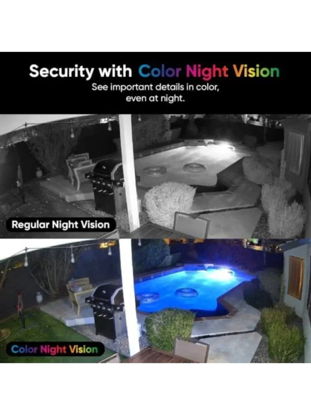 2.5K AI Security Camera for Home, Indoor/Outdoor Use, Night Vision, Baby & Pet